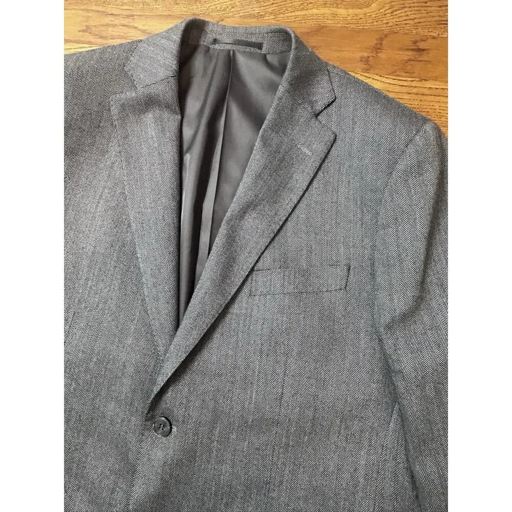 Spada Roma Blazer Sport Coat Mens 56 (US‎ 46) Gray Wool Two Button